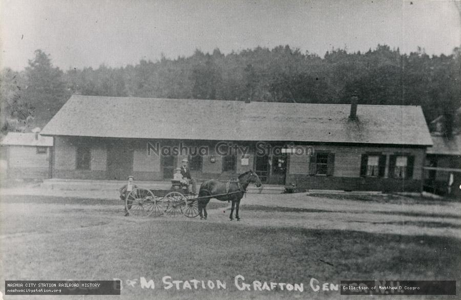 Postcard: Old Boston & Maine Station, Grafton Center, N.H.